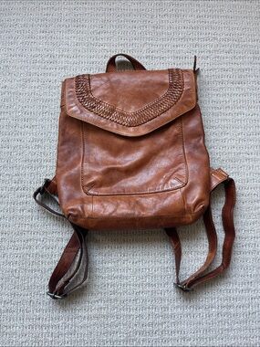 Vilenca Holland Brown Genuine Leather Backpack
